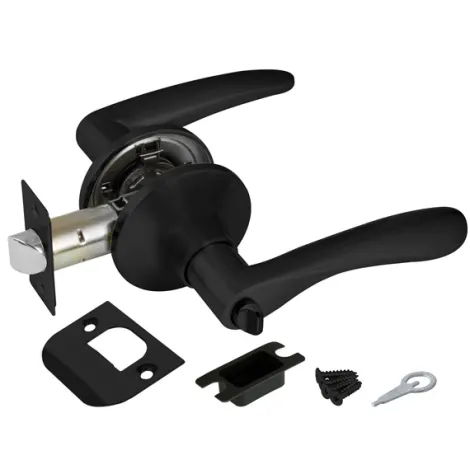 Ручка защелка Ajax (Аякс) DK610 BL-BK (6010 BL-B) (фик.) черный