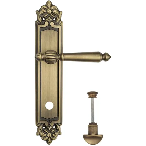 Дверная ручка Venezia \"PELLESTRINA\" WC-2 на планке PL96 матовая бронза