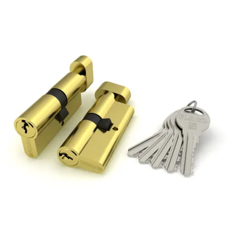 Цилиндровый механизм с вертушкой R302, 70 mm (30+10+30) PB латунь 5 кл. Блистер