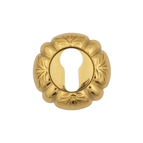 Накладка дверная под цилиндр Venezia CYL-1 D5 полированная латунь 2 шт.