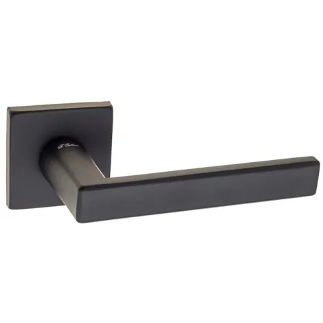 Дверная ручка на квадратном основании Fratelli Cattini \"VIVO\" 8.7-NM матовый черный