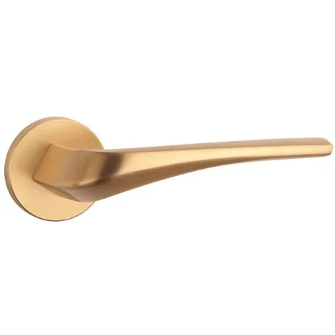Дверная ручка на круглом основании APRILE DALIA R 7S GOLD SATIN матовое золото