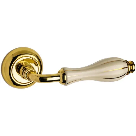 Дверная ручка на круглом основании Fimet Lady 148/231 F01 латунь