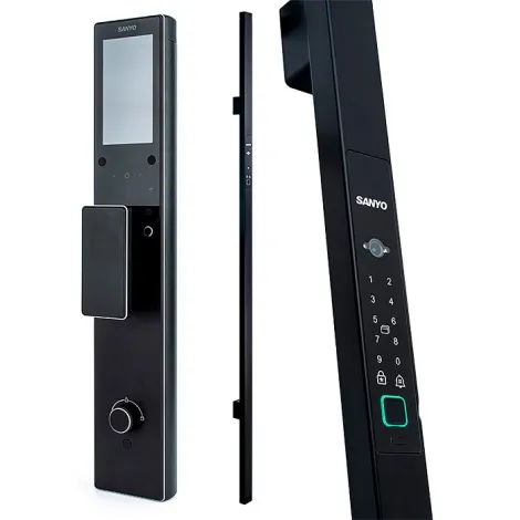 Электронный замок Sanyo D501 Tuya DM70 с WiFi, ручка скоба 1600 мм, черный