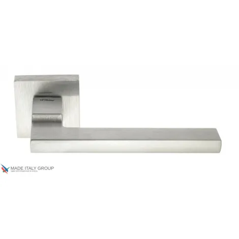 Дверная ручка на квадратном основании Fratelli Cattini \"SLIM\" 8-CS матовый хром