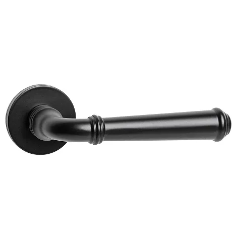 Дверная ручка на круглом основании Ajax R.JSR51.LAURA BL-24 черный