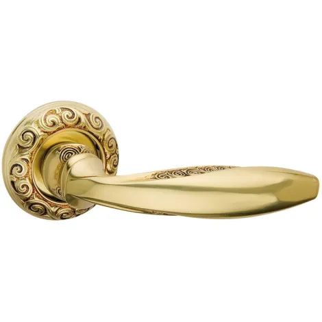 Дверная ручка на круглом основании Fimet  Anna 177/250F F59 французское античное золото