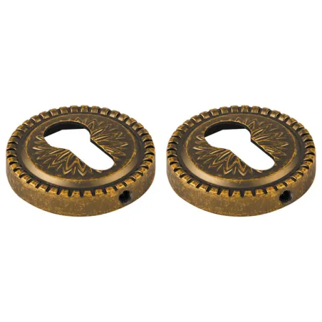 Накладка под цилиндр на круглом основании Armadillo ET/CL-OB-13 античная бронза 2 шт.