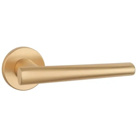 Дверная ручка на круглом основании Aprile Euphorbia R 7S KG матовое золото