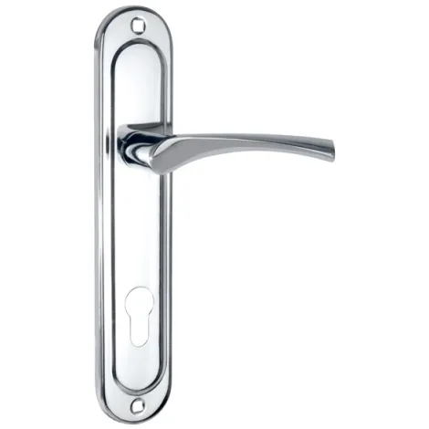 Дверная ручка на планке Punto HANDLE90.CRONA.18-85 (P90 8518 CRONA) СP хром