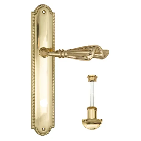 Дверная ручка Venezia \"OPERA\" WC-2 на планке PL98 полированная латунь