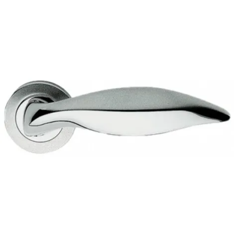 Дверная ручка на круглом основании Linea Cali DELFINO 955/103 MC хром глянцевый/хром матовый