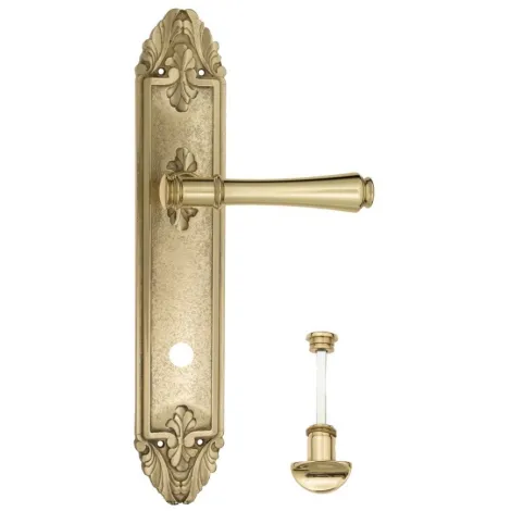 Дверная ручка Venezia \"CALLISTO\" WC-2 на планке PL90 полированная латунь
