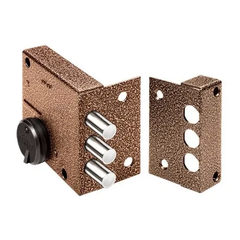 Замок накладной Elbor (Эльбор) сувальдный Кремень 1.04.51.МА (медный антик)