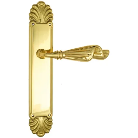 Дверная ручка Venezia \"OPERA\" на планке PL87 золото 24К