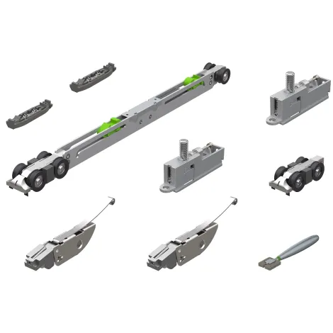 Комплект для раздвижных дверей Armadillo SLD.Scope.SET3.soft close+roller/80