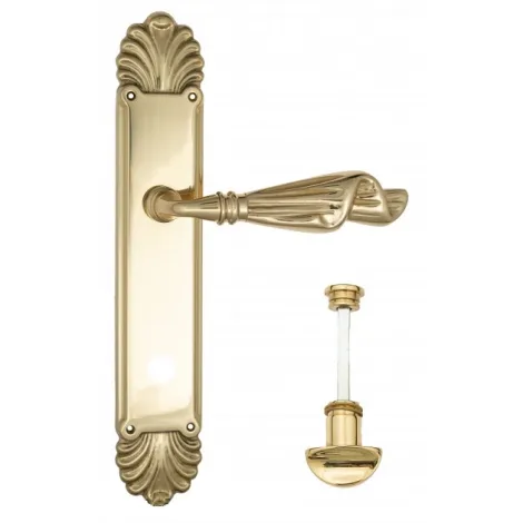 Дверная ручка Venezia \"OPERA\" WC-2 на планке PL87 полированная латунь