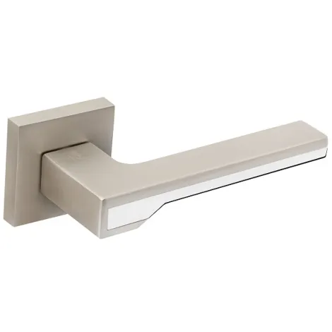 Дверная ручка на квадратном основании FANTOM \"Адель\" MSN/CP никель/хром