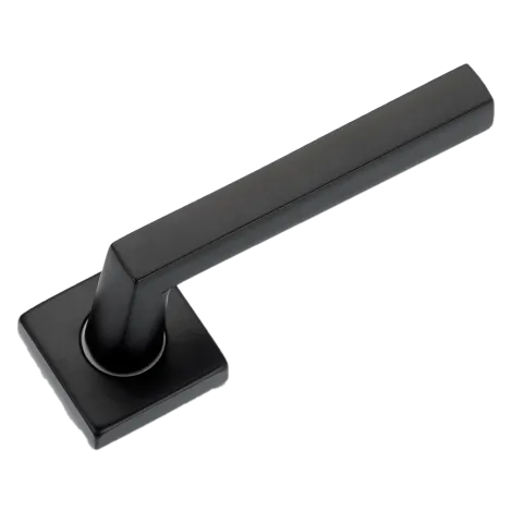 Дверная ручка на квадратной розетке Sicma Fenix 01.NO.18 RQ 98 черный