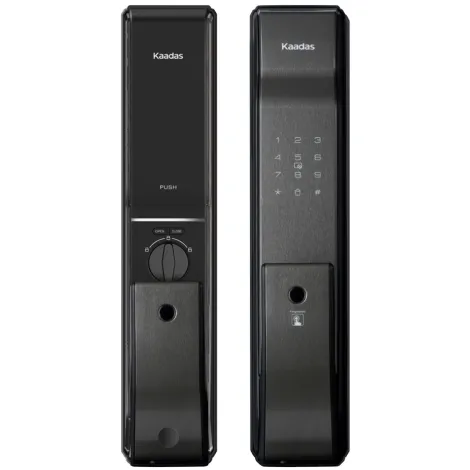 Замок врезной электронный Kaadas K9-5W с отпечатком пальца, со встроенным модулем WIFI, черный