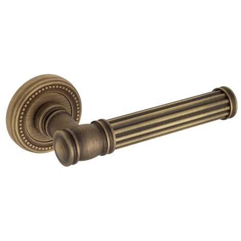 Дверная ручка на круглом основании Venezia \"IMPERO\" D3 матовая бронза