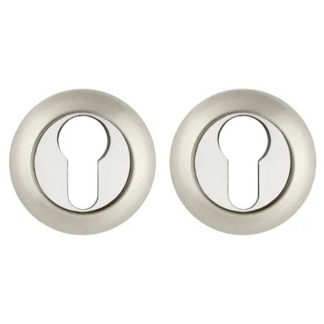 Накладка под цилиндр на круглом основании Fuaro ET.R.RM54 (ET RM) SN/CP-3 матовый никель/хром