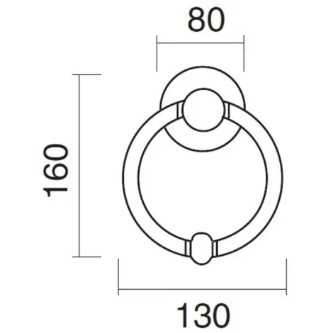 Дверная стучалка Pasini 0960 Luna черный