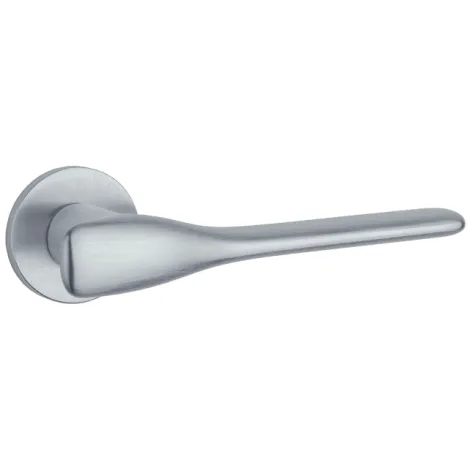 Дверная ручка на круглом основании APRILE ORCHIDE R 7S SC матовый хром