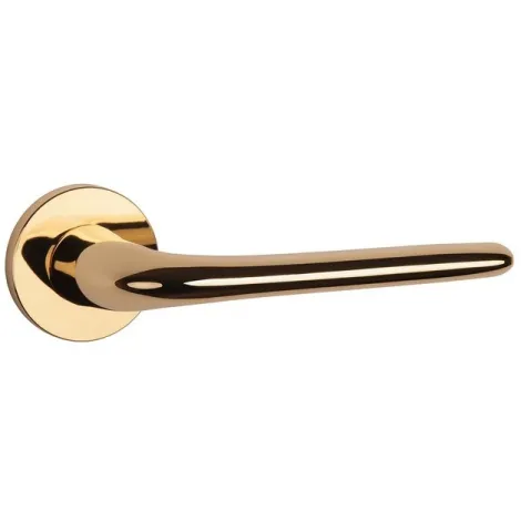 Дверная ручка на круглом основании APRILE AZALIA R 7S GOLD PVD золото