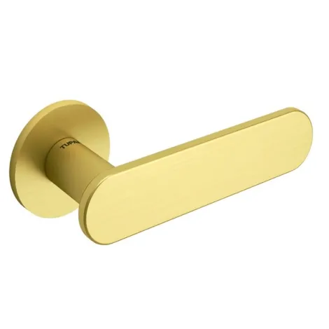 Дверная ручка Tupai на круглом основании 4158 R 5S-208 золото матовое