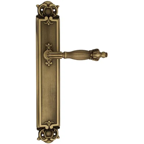 Дверная ручка Venezia \"OLIMPO\" на планке PL97 матовая бронза