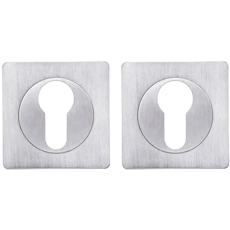 Накладка под цилиндр на квадратном основании Ajax ET.K.JK51 (ET JK) SSC-16 сатинированный хром