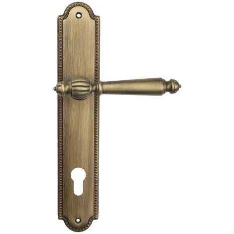 Дверная ручка Venezia \"PELLESTRINA\" CYL на планке PL98 матовая бронза