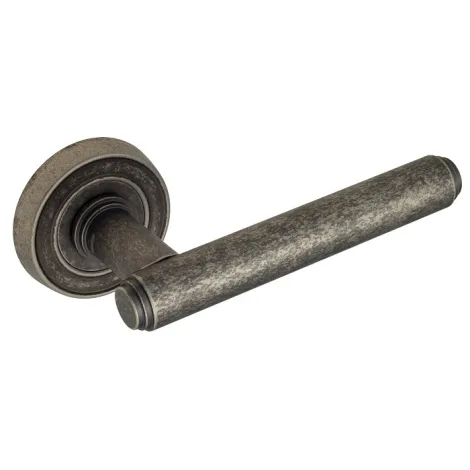 Дверная ручка на круглом основании Venezia \"EXA\" D6 античное серебро