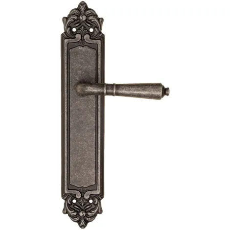 Дверная ручка на планке Fratelli Cattini \"TOSCANA\" PL96-IA античное серебро