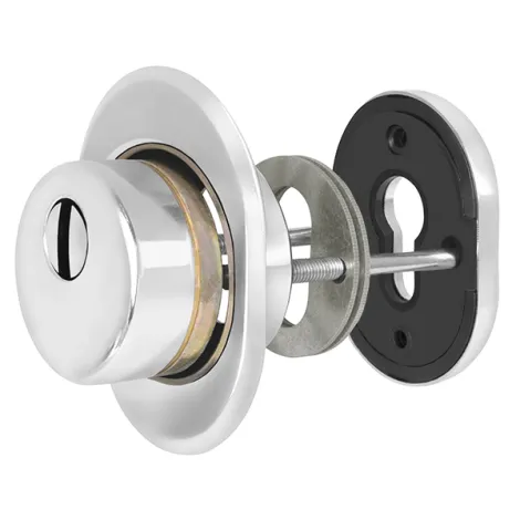 Броненакладка врезная с чашкой DEF.CRE/OV-set.9726 (DEF 9726) M6x90 врезная с чашкой CP-8 хром