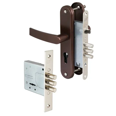 Комплект врезных замков с ручкой Комплект дверника №3 (ЗВ8-6/13, ЗВ4-31/55, РФ55-002/90 ) /60029/