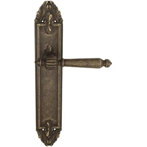 Дверная ручка Venezia \"PELLESTRINA\" на планке PL90 античная бронза