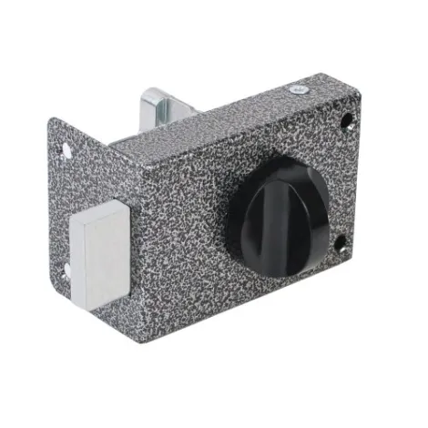 Замок накладной цилиндровый Omega ЗН1 серебро