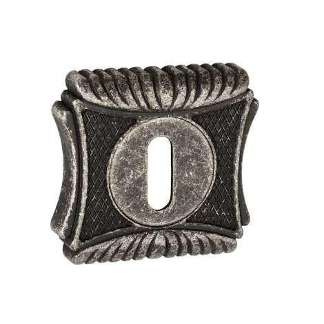 Накладка под ключ Буратино на квадратной розетке Sicma KEY PS/Serenissima античное серебро