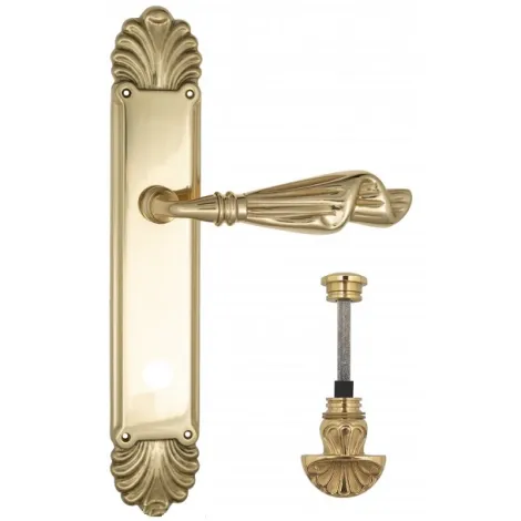 Дверная ручка Venezia \"OPERA\" WC-4 на планке PL87 полированная латунь