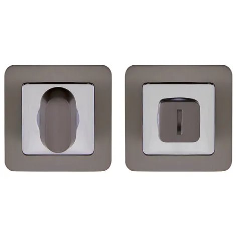 Ручка поворотная на квадратном основании Punto BK6.K.QR52 (BK6 QR) GR/CP-23 графит/хром