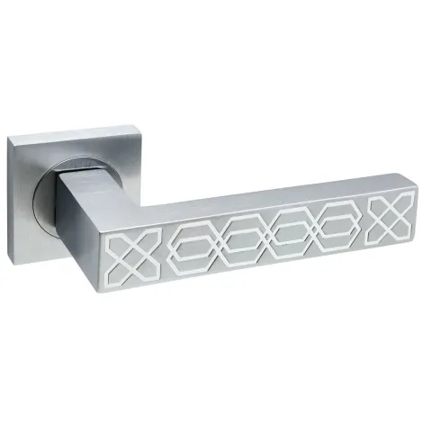 Дверная ручка на квадратной розетке Sicma Prisma 172.CS.ES.18 RQ матовый хром