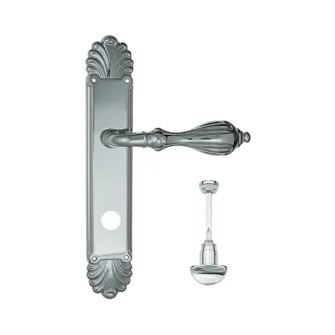 Дверная ручка Venezia \"ANAFESTO\" WC-2 на планке PL87 полированный хром