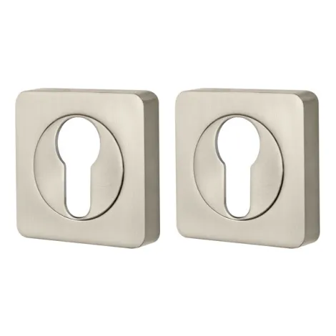 Накладка под цилиндр на квадратном основании Armadillo ET/SQ-21SN-3 матовый никель 2шт.