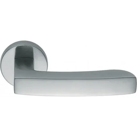 Дверная ручка на круглом основании Colombo Viola матовый хром