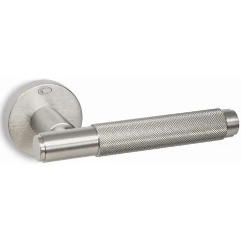 Дверная ручка на круглом основании Convex 1745 матовый никель