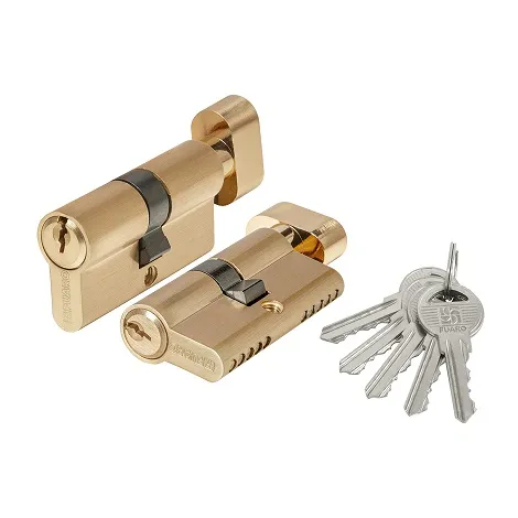 Цилиндровый механизм Fuaro 1000ZM Knob60(25+10+25) SSG сатинированное золото 5Key с вертушкой