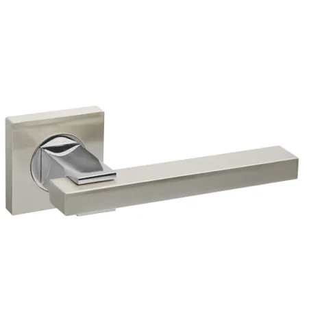 Дверная ручка на квадратном основании Fuaro K.KM52.BLUES (BLUES KM) SN/CP-3 матовый никель/хром