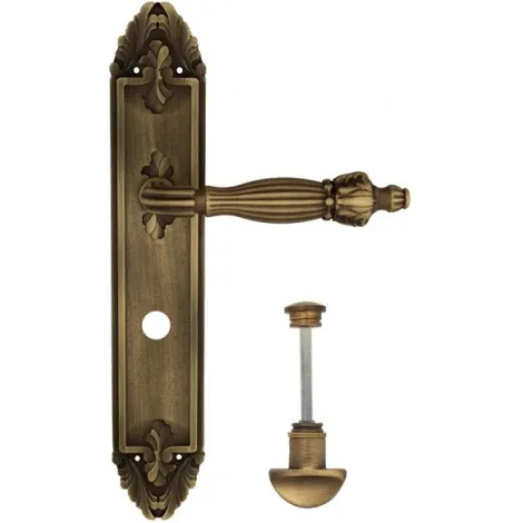 Дверная ручка Venezia \"OLIMPO\" WC-2 на планке PL90 матовая бронза